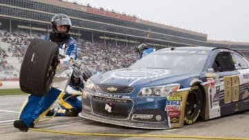 Mar 1, 2015; Hampton, GA, USA; NASCAR Sprint Cup Series driver Dale Earnhardt Jr. (88) during the Folds of Honor QuikTrip 500 at Atlanta Motor Speedway. Mandatory Credit: Kevin Liles-USA TODAY Sports