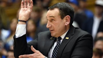 Duke basketball head coach Mike Krzyzewski (Mandatory Credit: Rob Kinnan-USA TODAY Sports)