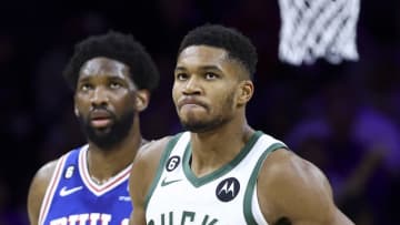 Joel Embiid, Giannis Antetokounmpo, Potential Chicago Bulls 2023 NBA Playoffs Matchups (Photo by Tim Nwachukwu/Getty Images)
