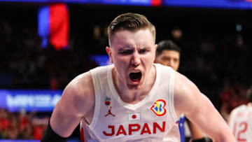 Joshua Hawkinson ( #24 reacts during the FIBA Basketball World Cup (Photo by Takashi Aoyama/Getty Images)