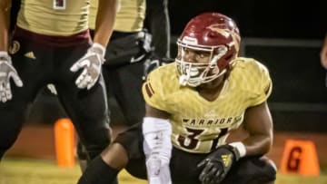 Riverdale's Elijah Herring (31) gets in position during Friday's win over Siegel.Elijah Herring 31