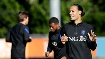 ZEIST, NETHERLANDS - SEPTEMBER 1: Virgil van Dijk of Holland during the Training MenTraining Holland at the KNVB Campus on September 1, 2020 in Zeist Netherlands (Photo by Eric Verhoeven/Soccrates/Getty Images)