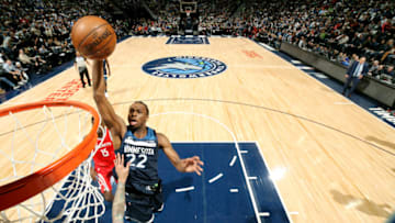 MINNEAPOLIS, MN - APRIL 21: Andrew Wiggins. Copyright 2018 NBAE (Photo by David Sherman/NBAE via Getty Images)