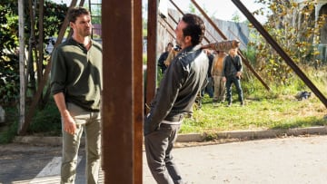 Spencer Monroe (Austin Nichols) and Negan (Jeffrey Dean Morgan) in Episode 4Photo by Gene Page/AMC