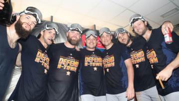TORONTO, ON - SEPTEMBER 26: Houston Astros players celebrate (Photo by Tom Szczerbowski/Getty Images)
