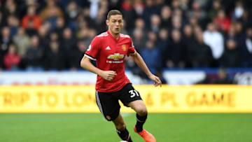 HUDDERSFIELD, ENGLAND - OCTOBER 21: Nemanja Matic of Manchester United during the Premier League match between Huddersfield Town and Manchester United at John Smith's Stadium on October 21, 2017 in Huddersfield, England. (Photo by Gareth Copley/Getty Images)
