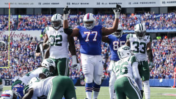 ORCHARD PARK, NY - SEPTEMBER 10: Cordy Glenn (Photo by Tom Szczerbowski/Getty Images)
