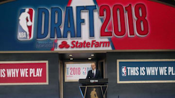 NEW YORK, USA - JUNE 21: NBA Commissioner Adam Silver speaks ahead of the 2018 NBA Draft at the Barclays Center on June 21, 2018 in the Brooklyn borough of New York, United States. (Photo by Mohammed Elshamy/Anadolu Agency/Getty Images)