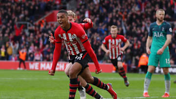 SOUTHAMPTON, ENGLAND - MARCH 09: Yan Valery of Southampton celebrates after scoring his team's first goal during the Premier League match between Southampton FC and Tottenham Hotspur at St Mary's Stadium on March 09, 2019 in Southampton, United Kingdom. (Photo by Catherine Ivill/Getty Images)