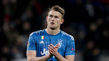 LYON, FRANCE - FEBRUARY 26: Matthijs de Ligt of Juventus during the UEFA Champions League match between Olympique Lyon v Juventus at the Parc Olympique Lyonnais on February 26, 2020 in Lyon France (Photo by Erwin Spek/Soccrates/Getty Images)
