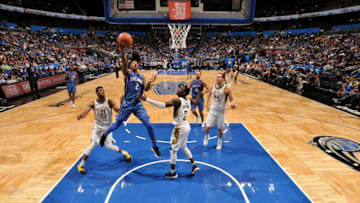 ORLANDO, FL - NOVEMBER 20: Elfrid Payton #2 of the Orlando Magic shoots the ball against the Indiana Pacers on November 20, 2017 at Amway Center in Orlando, Florida. NOTE TO USER: User expressly acknowledges and agrees that, by downloading and or using this photograph, User is consenting to the terms and conditions of the Getty Images License Agreement. Mandatory Copyright Notice: Copyright 2017 NBAE (Photo by Fernando Medina/NBAE via Getty Images)