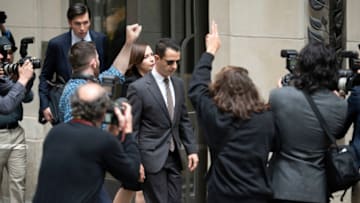 A photo from the production of “Succession” in New York City, on Sunday, May 16, 2021. Photo: David M. Russell/HBO ©2020 HBO. All Rights Reserved