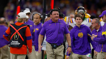 LSU football's coaching staff (Photo by Jonathan Bachman/Getty Images)