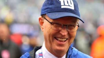 EAST RUTHERFORD, NJ - SEPTEMBER 09: President, CEO and co-owner of the New York Giants John Mara looks on during warm ups before the game against the Jacksonville Jaguars at MetLife Stadium on September 9, 2018 in East Rutherford, New Jersey. (Photo by Mike Lawrie/Getty Images)