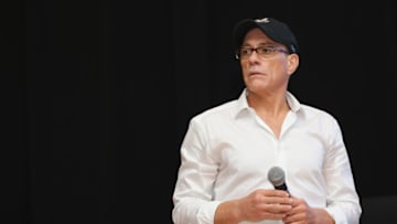 MEXICO CITY, MEXICO - NOVEMBER 04: Actor Jean-Claude Van Damme speaks on stage during La Mole Comic Con Internacional 2017 to promote his new Amazon prime show "Jean-Claude Van Johnson" at WTC Mexico City on November 4, 2017 in Mexico City, Mexico. (Photo by Victor Chavez/Getty Images)