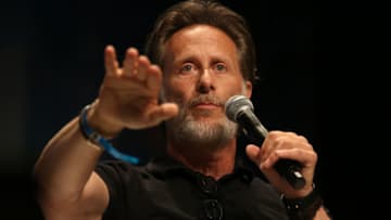 LAS VEGAS, NEVADA - JULY 31: Actor Steven Weber speaks during the "Deep Space Nine" panel at the 18th annual Official Star Trek Convention at the Rio Hotel & Casino on July 31, 2019 in Las Vegas, Nevada. (Photo by Gabe Ginsberg/Getty Images)