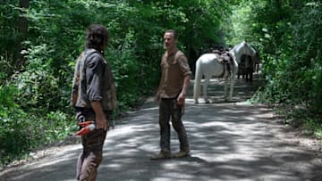 Andrew Lincoln as Rick Grimes, Norman Reedus as Daryl Dixon - The Walking Dead _ Season 9, Episode 4 - Photo Credit: Gene Page/AMC