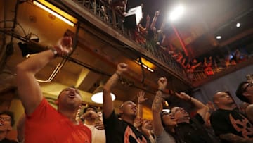 LOS ANGELES, CA - APRIL 20, 2015: The crowd reacts during a match at Lucha Underground in the Boyle Heights neighborhood, in Los Angeles, CA April 12, 2015. Lucha Underground is professional wrestling and television series. (Francine Orr/ LA Times via Getty Images)