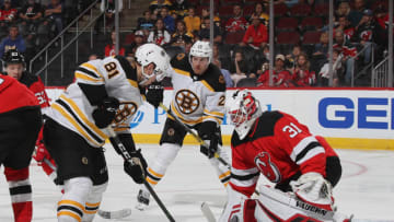 Gilles Senn #31 of the New Jersey Devils. (Photo by Bruce Bennett/Getty Images)