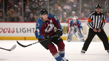 DENVER, CO - FEBRUARY 25: Nathan MacKinnon