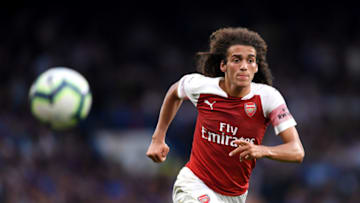 LONDON, ENGLAND - AUGUST 18: Matteo Guendouzi of Arsenal chases the ball during the Premier League match between Chelsea FC and Arsenal FC at Stamford Bridge on August 18, 2018 in London, United Kingdom. (Photo by Mike Hewitt/Getty Images)
