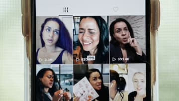 Sarah Cooper's TikTok page (Photo Illustration by Drew Angerer/Getty Images)