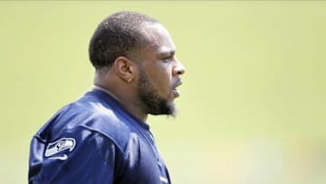 May 20, 2013; Seattle, WA, USA; Seattle Seahawks wide receiver Percy Harvin (11) participates in organized team activities at the Virginia Mason Athletic Center Mandatory Credit: Joe Nicholson-USA TODAY Sports