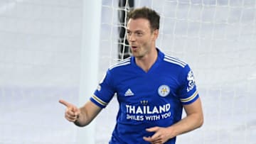 Leicester City's Northern Irish defender Jonny Evans (Photo by MICHAEL REGAN/POOL/AFP via Getty Images)