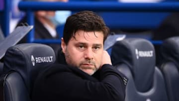 Paris Saint-Germain's Argentinian head coach Mauricio Pochettino looks on during the French L1 football match between Paris Saint-Germain and Stade de Reims at the Parc des Princes stadium in Paris on May 16, 2021. (Photo by FRANCK FIFE / AFP) (Photo by FRANCK FIFE/AFP via Getty Images)