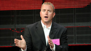 PASADENA, CA - JANUARY 05: Broadcaster Kirk Herbstreit speaks onstage during the "BCS Title Game" panel at the ESPN portion of the 2011 Winter TCA press tour held at the Langham Hotel on January 5, 2011 in Pasadena, California. (Photo by Frederick M. Brown/Getty Images)