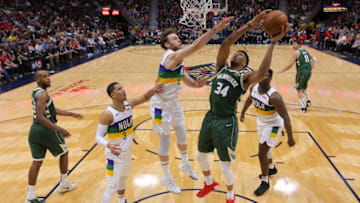 Nicolo Melli of the New Orleans Pelicans would improve the Bucks shooting #20 (Photo by Jonathan Bachman/Getty Images)