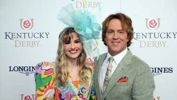 LOUISVILLE, KENTUCKY - MAY 07: Dannielynn Birkhead and Larry Birkhead attend the 148th Kentucky Derby at Churchill Downs on May 07, 2022 in Louisville, Kentucky. (Photo by Stephen J. Cohen/Getty Images)