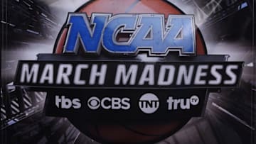 SALT LAKE CITY, UT - MARCH 18: A view of the NCAA logos prior to the game between the Gonzaga Bulldogs and the Northwestern Wildcats during the second round of the 2017 NCAA Men's Basketball Tournament at Vivint Smart Home Arena on March 18, 2017 in Salt Lake City, Utah. (Photo by Gene Sweeney Jr./Getty Images)