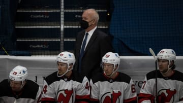 New Jersey Devils head coach Lindy Ruff: (Scott Taetsch-USA TODAY Sports)