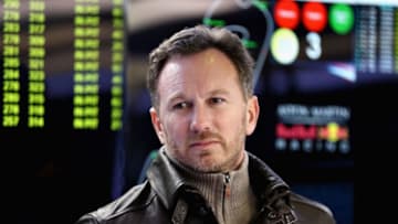 MONTMELO, SPAIN - FEBRUARY 26: Red Bull Racing Team Principal Christian Horner looks on in the garage during day one of F1 Winter Testing at Circuit de Catalunya on February 26, 2018 in Montmelo, Spain. (Photo by Mark Thompson/Getty Images)