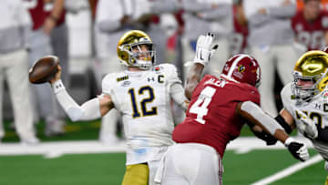 Ian Book #12 of the Notre Dame Fighting Irish (Photo by Alika Jenner/Getty Images)