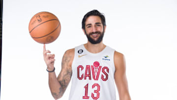 CLEVELAND, OHIO - SEPTEMBER 26: Ricky Rubio #13 of the Cleveland Cavaliers poses for a photo during Media Day at Rocket Mortgage Fieldhouse on September 26, 2022 in Cleveland, Ohio. NOTE TO USER: User expressly acknowledges and agrees that, by downloading and/or using this photograph, user is consenting to the terms and conditions of the Getty Images License Agreement. (Photo by Jason Miller/Getty Images)