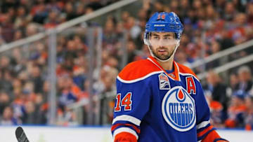 Dec 29, 2016; Edmonton, Alberta, CAN; Edmonton Oilers forward Jordan Eberle (14) skates against the Los Angeles Kings at Rogers Place. Mandatory Credit: Perry Nelson-USA TODAY Sports