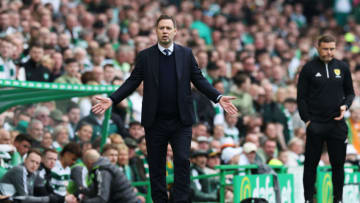 GLASGOW, SCOTLAND - APRIL 08: Michael Beale, Head Coach of Rangers FC, reacts during the Cinch Scottish Premiership match between Celtic FC and Rangers FC at Celtic Park on April 08, 2023 in Glasgow, Scotland. (Photo by Ian MacNicol/Getty Images)