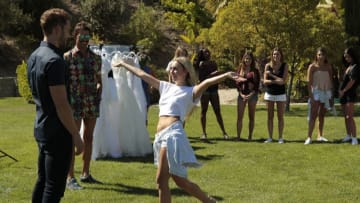 THE BACHELOR - "Episode 2102" - As Nick continues his search for love with the 22 remaining beautiful bachelorettes, Liz is particularly anxious: she is keeping a tumultuous secret about her romantic past with the Bachelor. Twelve other women are excited to dress up for their own wedding photo shoot with their "groom," Nick. Danielle M. snags the first one-on-one date of the season, as the couple helicopter to a steamy hot tub aboard a yacht. Six women get to act out a dramatic and sometimes funny "break-up" with Nick at Los Angeles' Museum of Broken Relationships, but it is the weight of Liz's sexy secret that throws everything into disarray. Will one night of passion in the past derail Nick's chances at a happily ever after from the start? Find out on "The Bachelor," MONDAY, JANUARY 9 (8:00-10:01 p.m. EST), on the ABC Television Network. (ABC/Rick Rowell)NICK VIALL, CORINNE