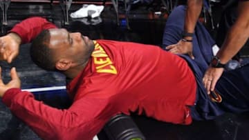 Oct 27, 2015; Chicago, IL, USA; Cleveland Cavaliers forward LeBron James (23) in a time out during the second half against the Chicago Bulls at the United Center. Chicago won 97-95. Mandatory Credit: Dennis Wierzbicki-USA TODAY Sports