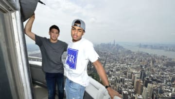 Devin Booker Phoenix Suns D'Angelo Russell Brooklyn Nets (Photo by David Dow/NBAE via Getty Images)