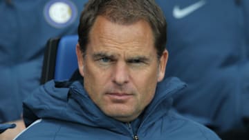 BERGAMO, ITALY - OCTOBER 23: FC Internazionale Milano coach Frank de Boer looks on before the Serie A match between Atalanta BC and FC Internazionale at Stadio Atleti Azzurri d'Italia on October 23, 2016 in Bergamo, Italy. (Photo by Marco Luzzani/Getty Images)