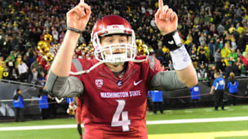 EUGENE, OR - OCTOBER 10: Quarterback Luke Falk (Photo by Steve Dykes/Getty Images)