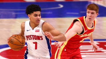 Killian Hayes #7 of the Detroit Pistons (Photo by Gregory Shamus/Getty Images)