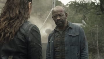 Alycia Debnam-Carey as Alicia Clark, Lennie James as Morgan Jones - Fear the Walking Dead _ Season 5, Episode 1 - Photo Credit: Ryan Green/AMC