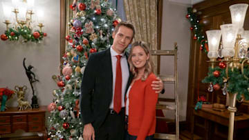 Choreographer Katie and skater Jessica are performing in San Senova, when Katie bumps into Alexander unaware hes Royalty. Labeled The Grinch King, Alexander doesnt have much Christmas spirit but hes a good father to Christina, so when she wants a Founders Day pageant, he summons Katie and Jessica for help. Its then he discovers who Katie is, and she learns hes the King. As sparks between them ignite, Katie and Alexander become close, and Katie helps Christina get over her fears. But Katie has her own fears to face, like skating for an injured Jessica and falling for a King. Photo: Andrew Cooper, Merritt Patterson Credit: ©2018 Crown Media United States LLC/Photographer: Cos Aelenei