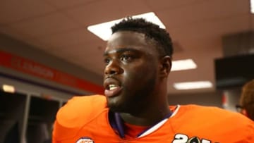 Jan 11, 2016; Glendale, AZ, USA; Clemson Tigers defensive end Shaq Lawson (90) against the Alabama Crimson Tide in the 2016 CFP National Championship at University of Phoenix Stadium. Mandatory Credit: Mark J. Rebilas-USA TODAY Sports