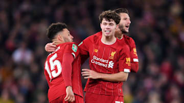 Liverpool, Alex Oxlade-Chamberlain, Neco Williams. (Photo by Laurence Griffiths/Getty Images)