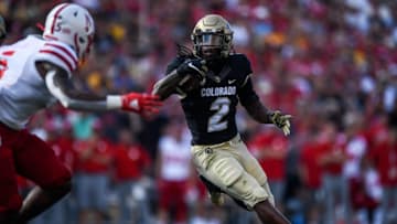 BOULDER, CO - SEPTEMBER 7: Wide receiver Laviska Shenault Jr. #2 of the Colorado Buffaloes carries the ball against the Nebraska Cornhuskers in the fourth quarter of a game at Folsom Field on September 7, 2019 in Boulder, Colorado. (Photo by Dustin Bradford/Getty Images)